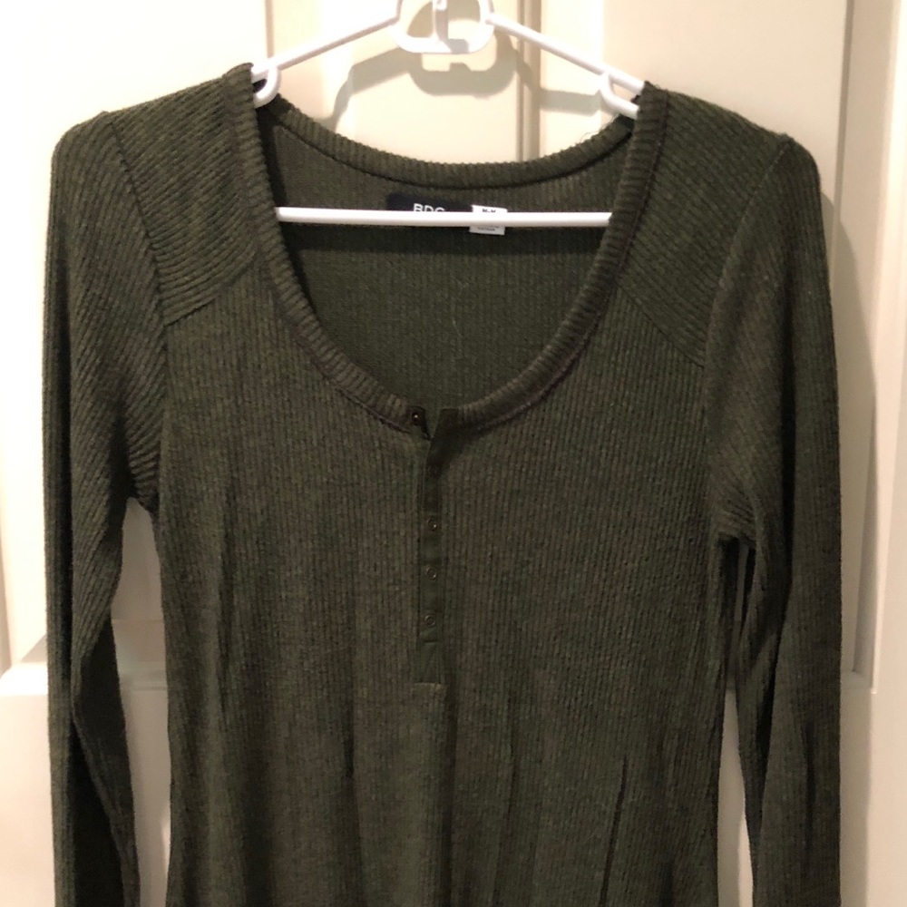 Green casual dress